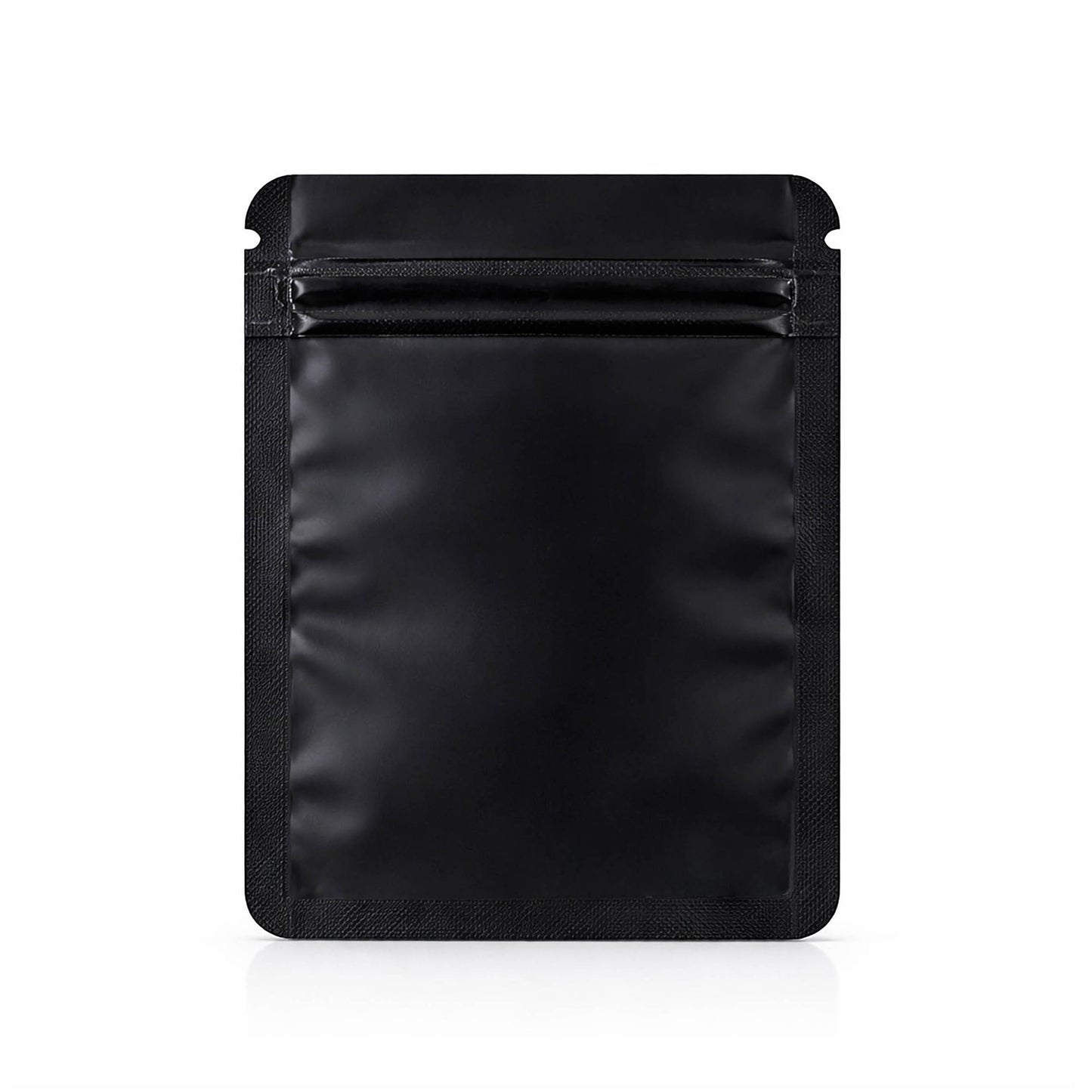 25 Pack – 1lb Solid Color Mylar Bags with Square Window - Black