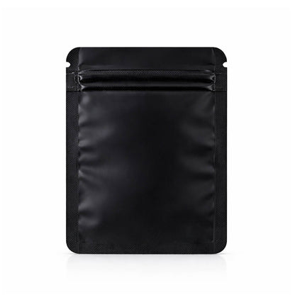 25 Pack – 1lb Solid Color Mylar Bags with Square Window - Black