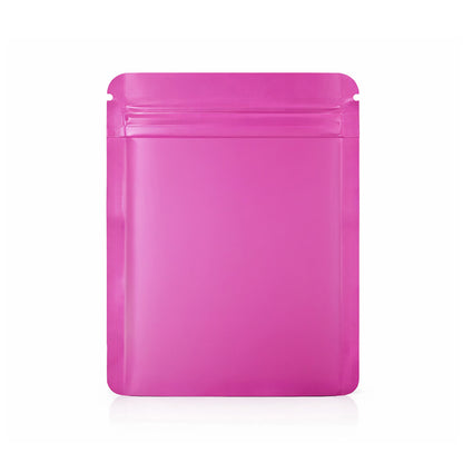 25 Pack – 1lb Solid Color Mylar Bags with Square Window - Pink