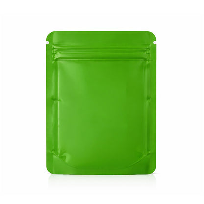 25 Pack – 1lb Solid Color Mylar Bags with Square Window - Green