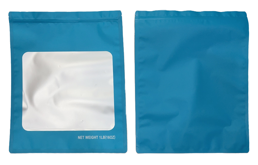 1 Pound Solid Color Window Mylar Storage Bag - Light Blue (25 Count)