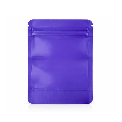 25 Pack – 1lb Solid Color Mylar Bags with Square Window - Purple