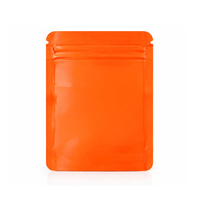 25 Pack – 1lb Solid Color Mylar Bags with Square Window - Orange