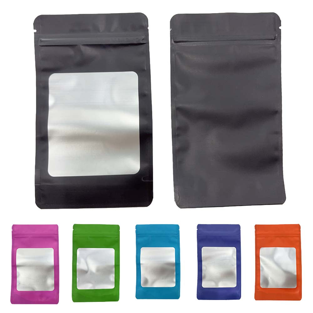 Solid Color Zip-Seal Foil Pouches (5"x8") Square Style Selection (50 Count)
