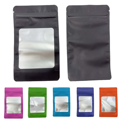 Solid Color Zip-Seal Foil Pouches (5"x8") Square Style Selection (50 Count)