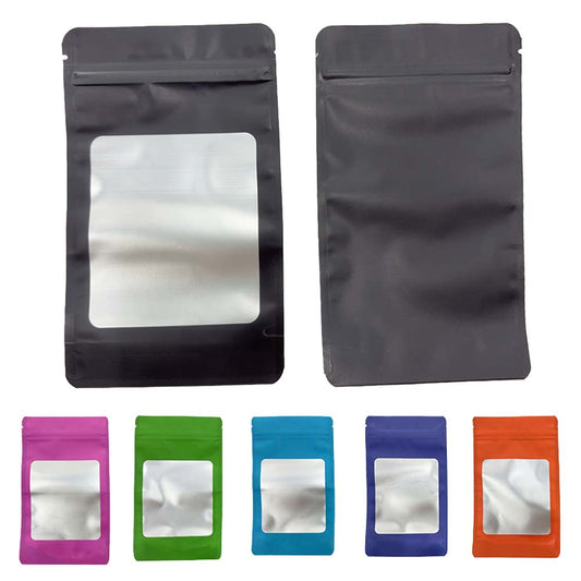 Solid Color Zip-Seal Foil Pouches (5"x8") Square Style Selection (50 Count)