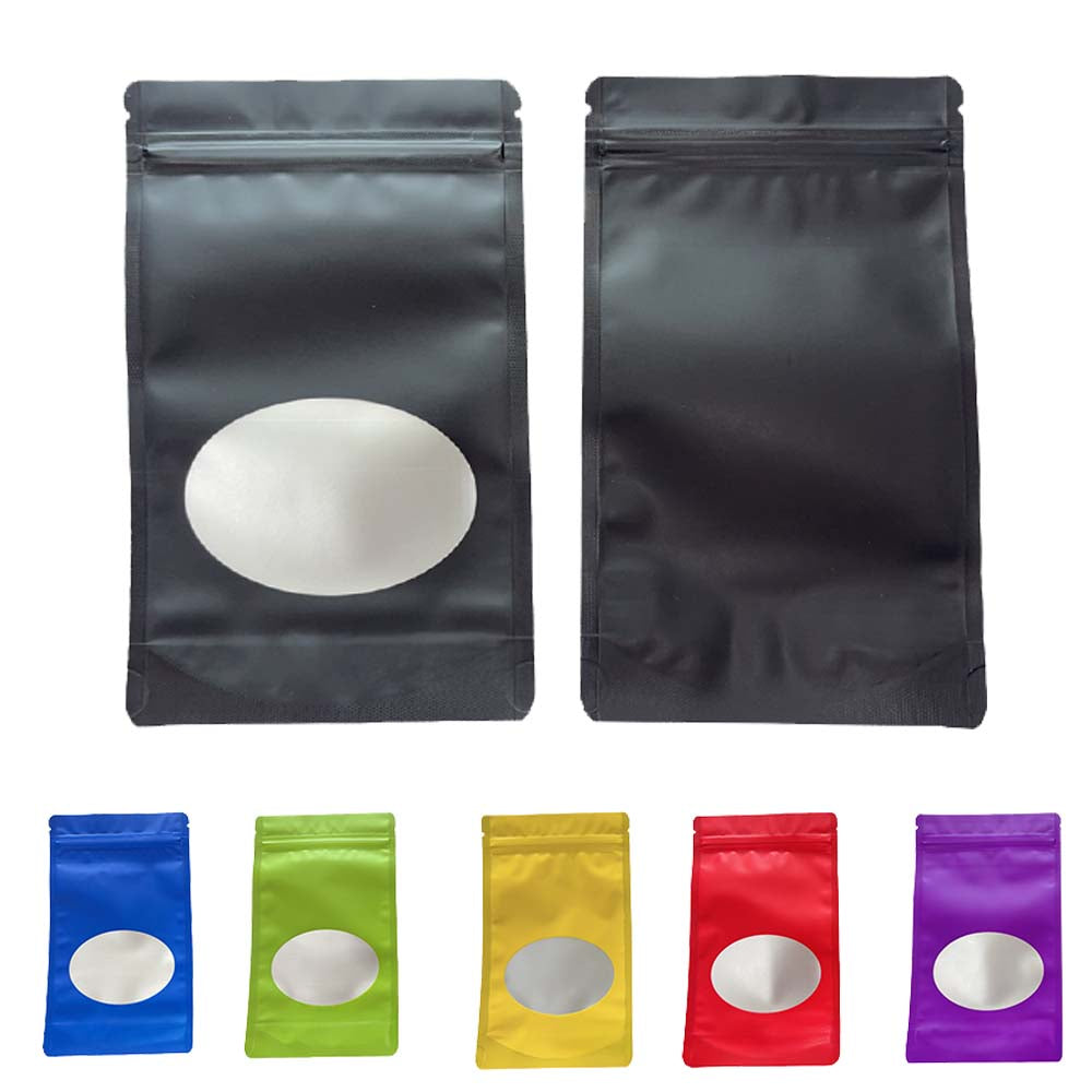 Solid Color Zip-Seal Foil Pouches (4"x6") Oval Window Selection (50 Count)