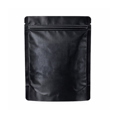 50 Pack – 28g Solid Color Mylar Bags with Oval Window - Black