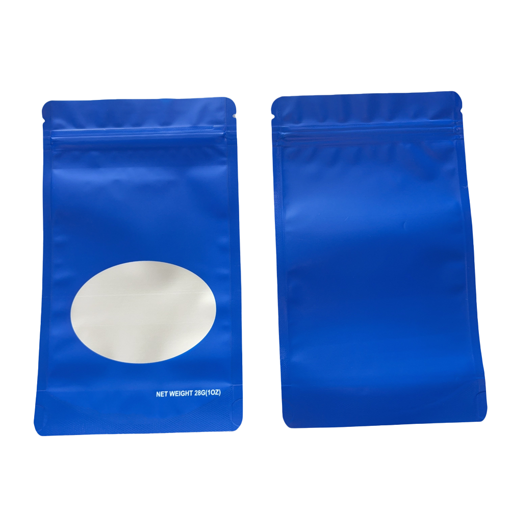 1oz Solid Color Mylar Storage Bag - Blue (50 Count)
