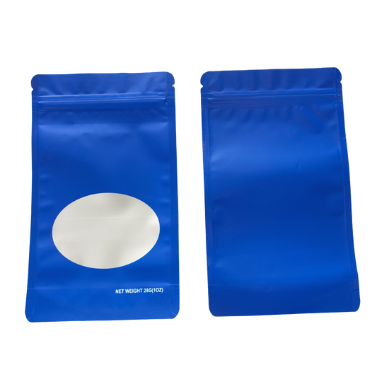 1oz Solid Color Mylar Storage Bag - Blue (50 Count)