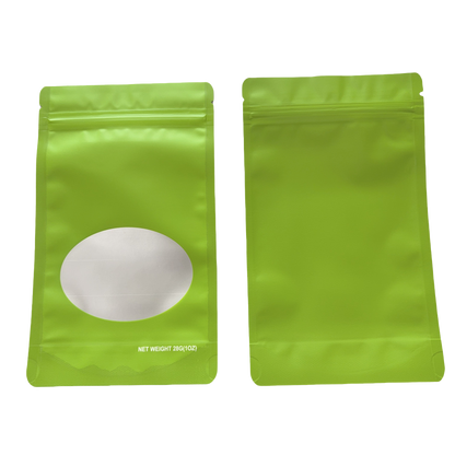 1oz Solid Color Mylar Storage Bag - Green (50 Count)