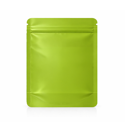 50 Pack – 28g Solid Color Mylar Bags with Oval Window - Green