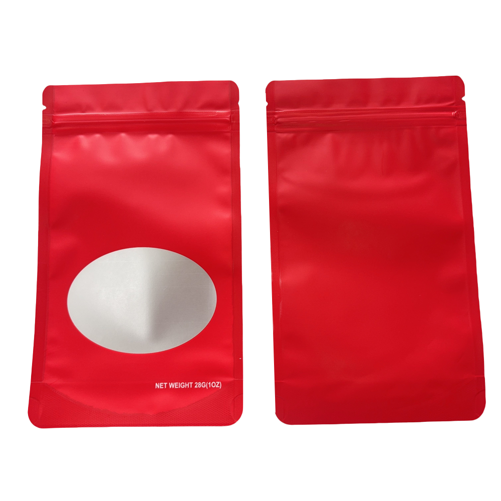 1oz Solid Color Mylar Storage Bag - Red (50 Count)