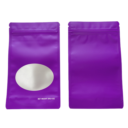 1oz Solid Color Mylar Storage Bag - Purple (50 Count)