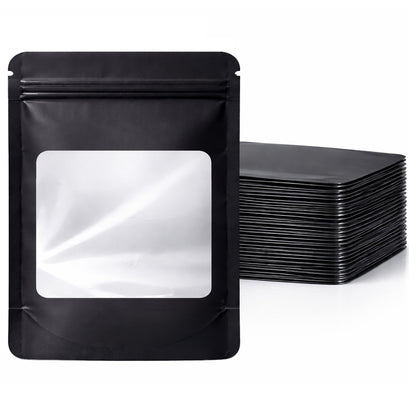 50 Pack - Large Solid Color Zip-Seal Foil Pouches (6"x8") Square Style Selection