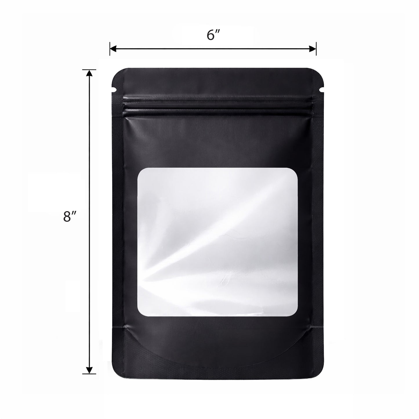 50 Pack - Large Solid Color Zip-Seal Foil Pouches (6"x8") Square Style Selection