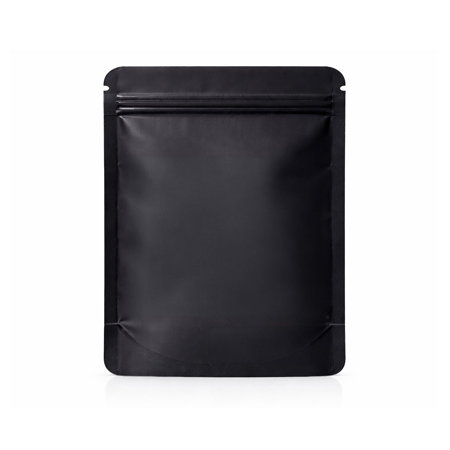 50 Pack – 28g Solid Color Mylar Bags with Square Window - Black