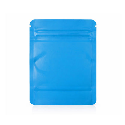 50 Pack – 28g Solid Color Mylar Bags with Square Window - Light Blue