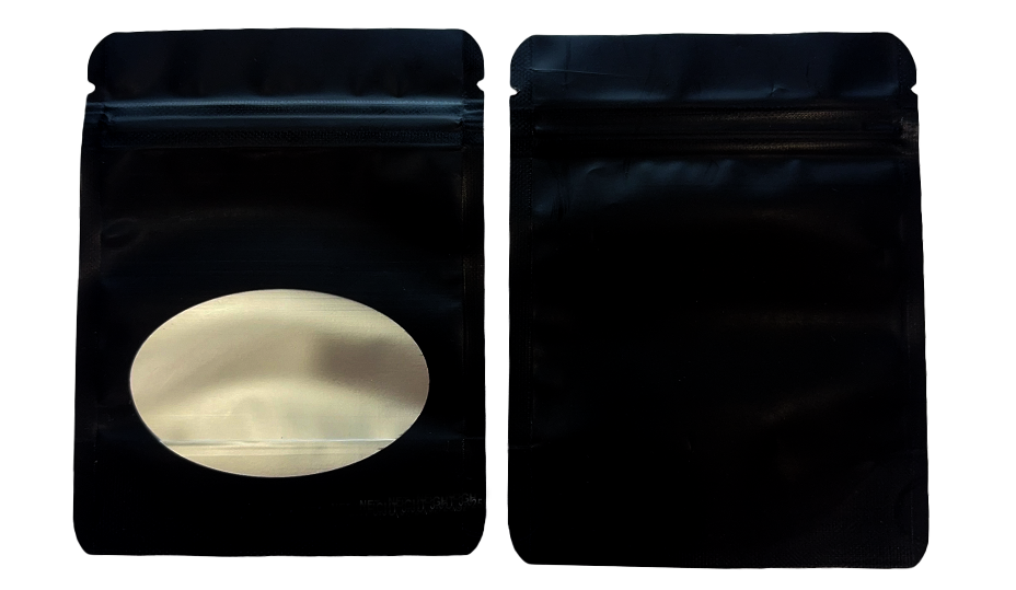 Solid Color Zip-Seal Foil Pouches (4"x6") Oval Window Selection (50 Count)