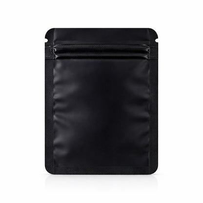 50 Pack - Small Solid Color Zip-Seal Foil Pouches (4"x5") Oval Style Selection