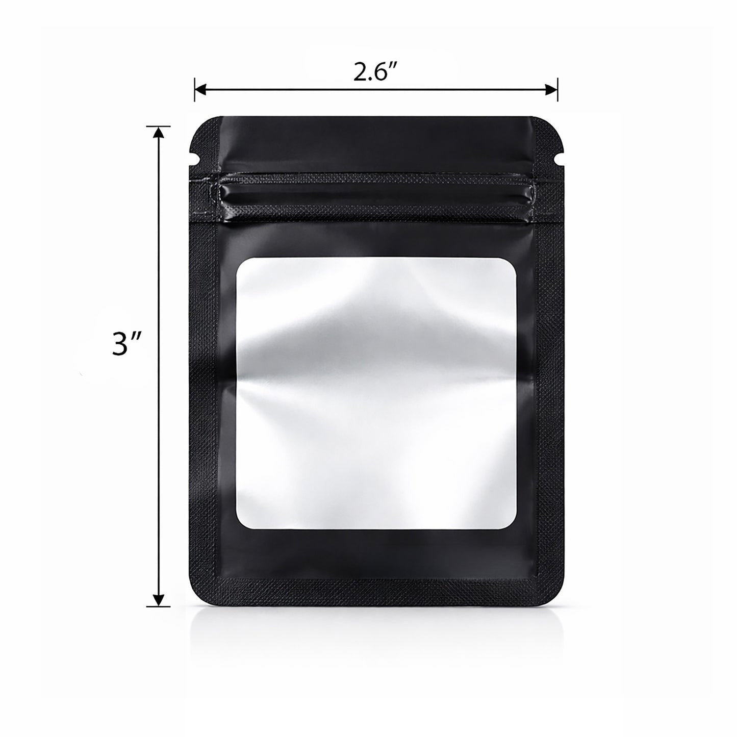 50 Pack - Small Solid Color Zip-Seal Foil Pouches (4"x5") Square Style Selection