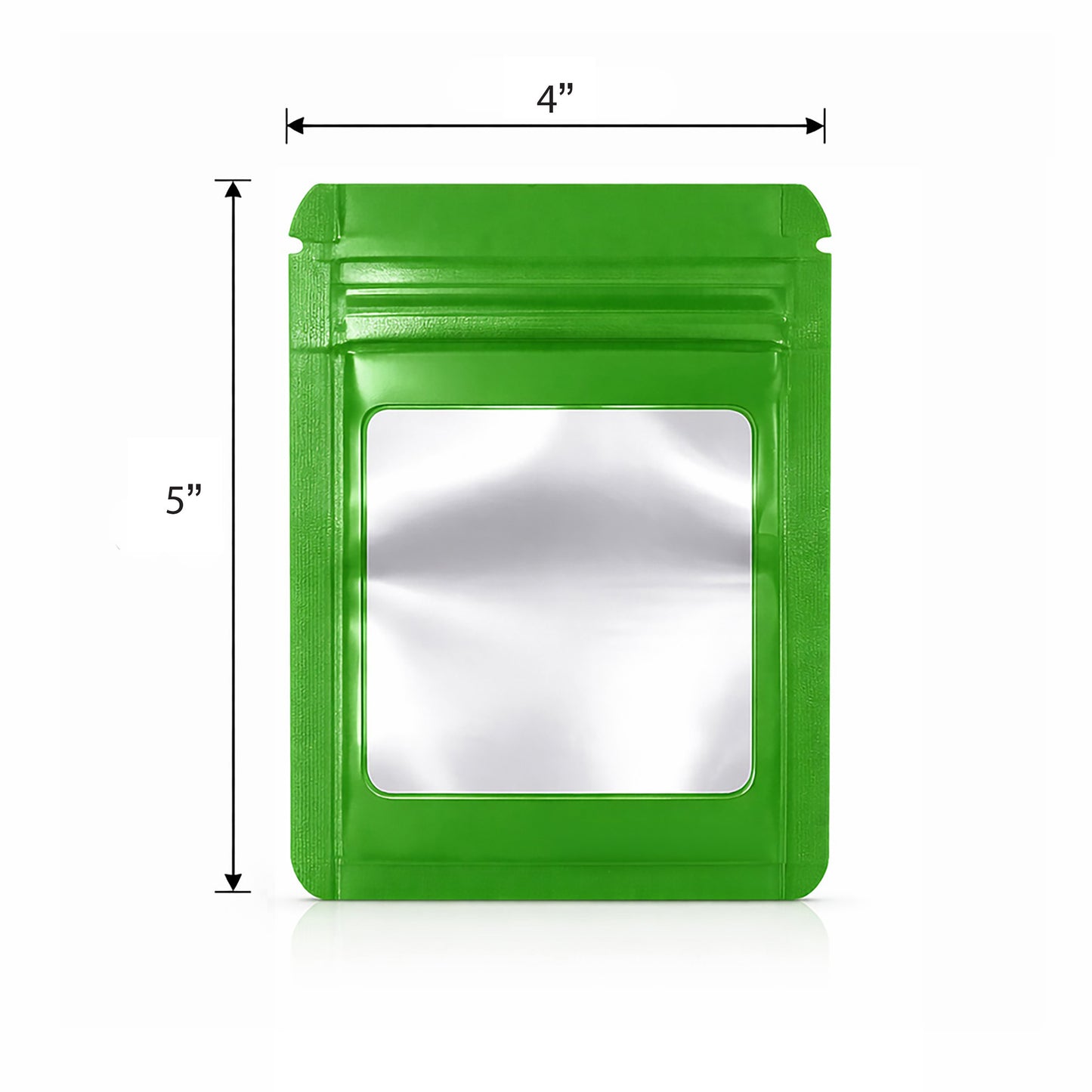 50 Pack - Small Solid Color Zip-Seal Foil Pouches (4"x5") Square Style Selection