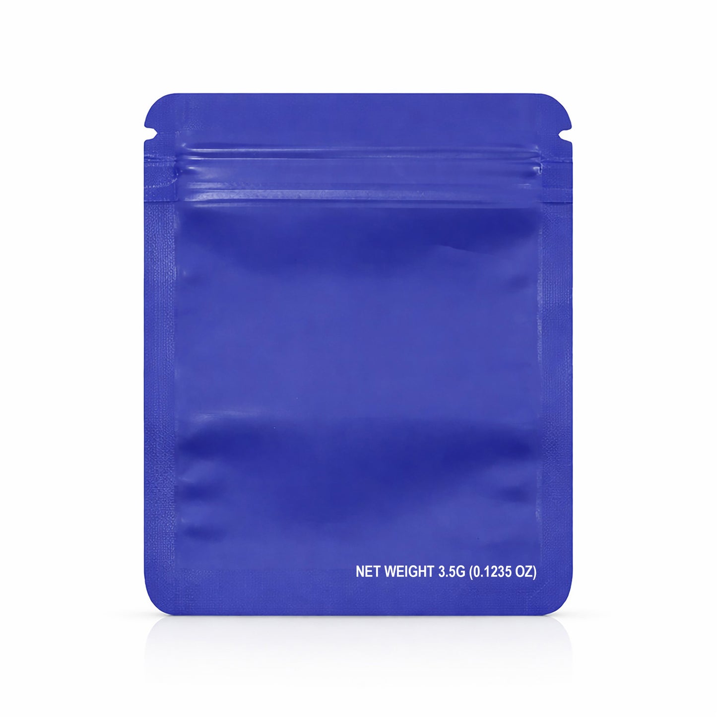 50 Pack – 3.5g Solid Color Mylar Bags with Square Window - Purple