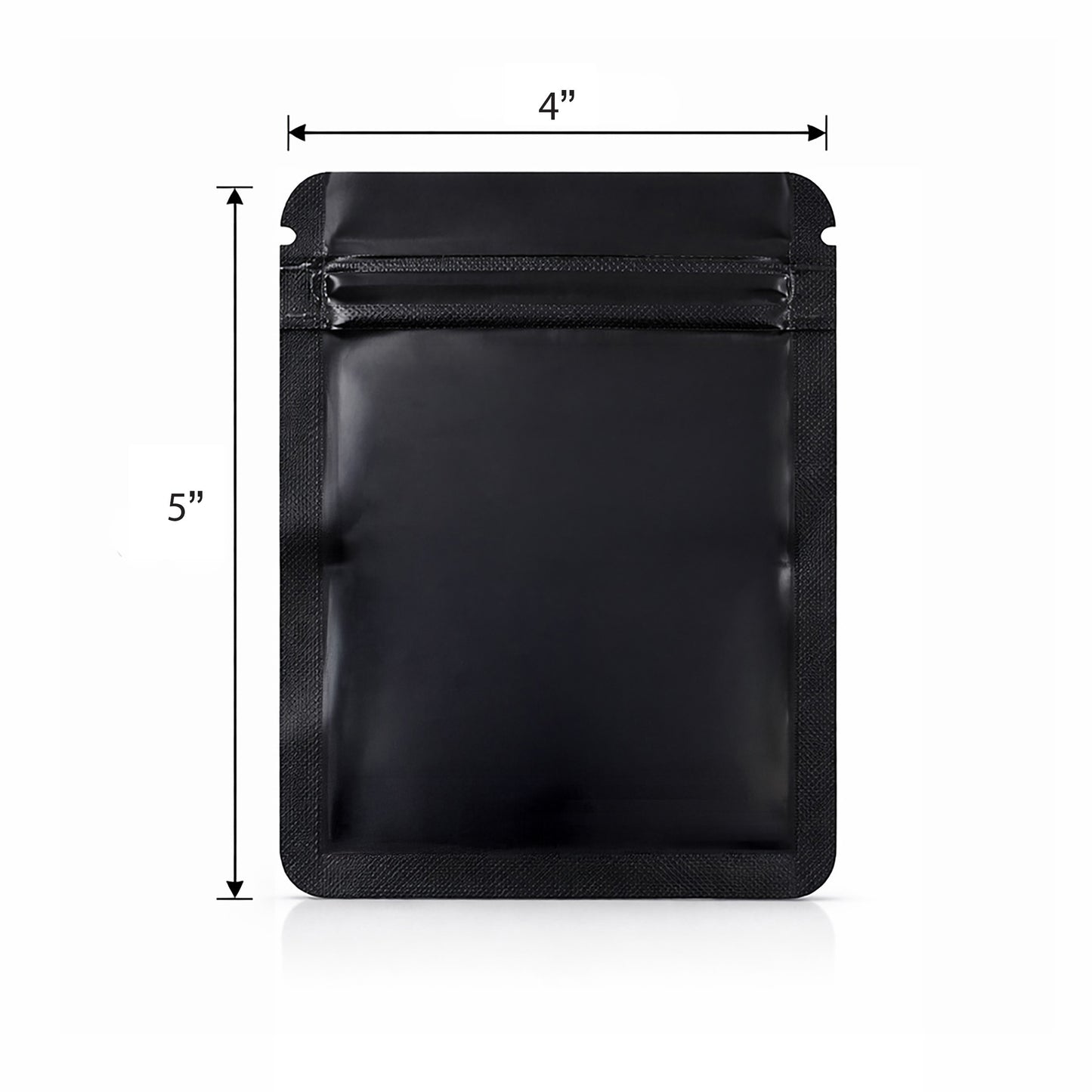 50 Pack - Small Solid Color Zip-Seal Foil Pouches (4" x 5")  12 Color Options