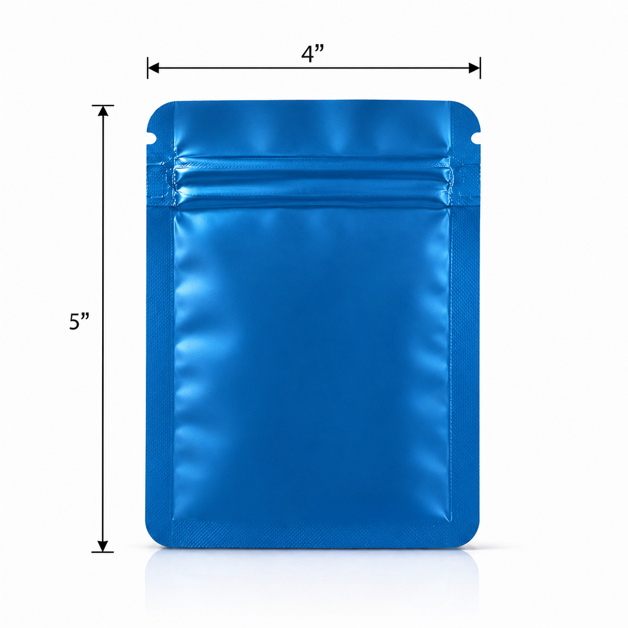 50 Pack - Small Solid Color Zip-Seal Foil Pouches (4" x 5")  12 Color Options