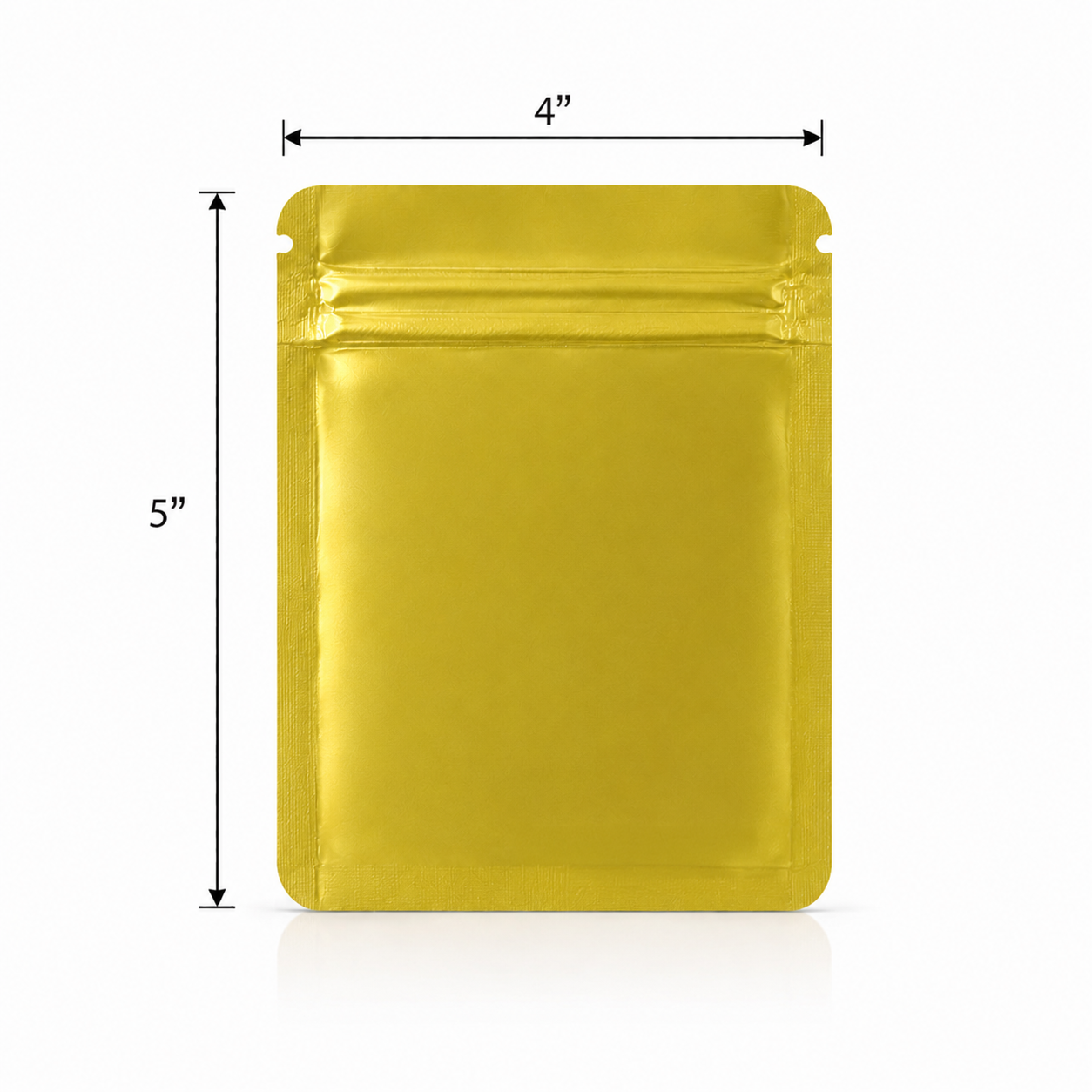 50 Pack - Small Solid Color Zip-Seal Foil Pouches (4" x 5")  12 Color Options