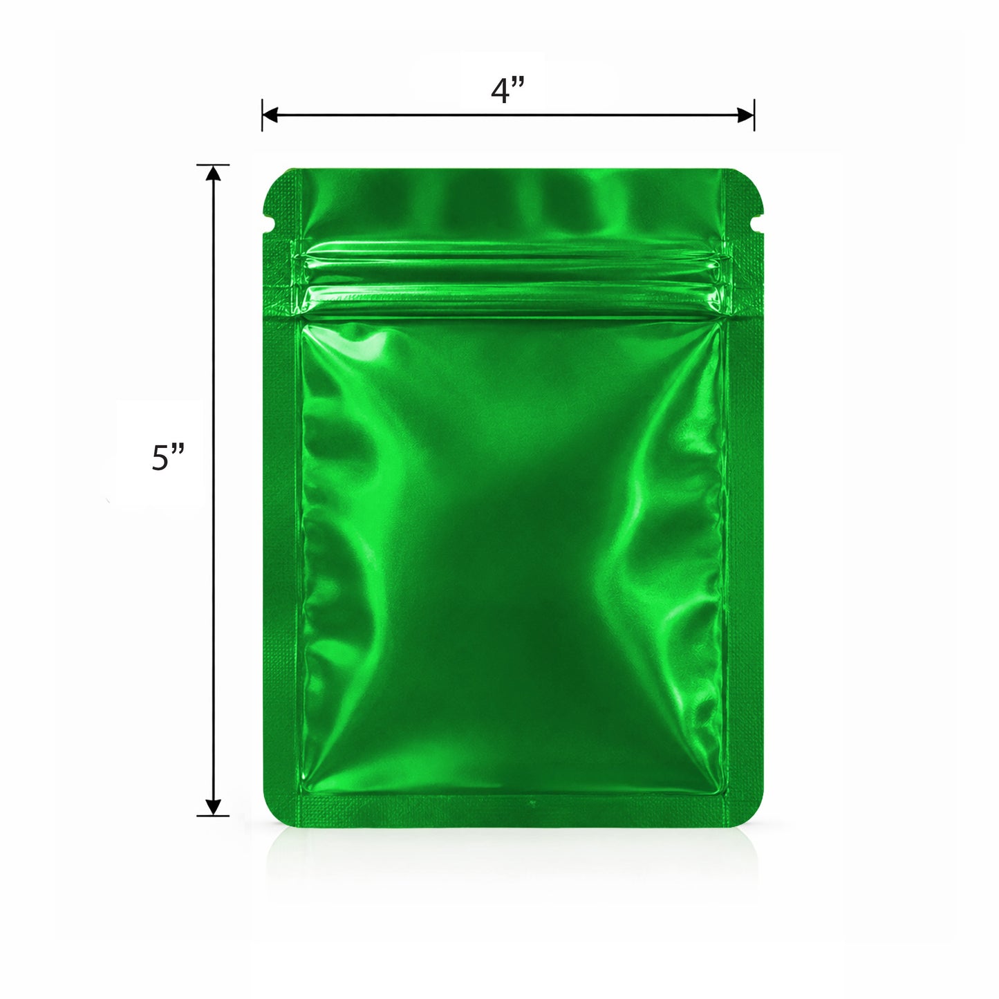 50 Pack - Small Solid Color Zip-Seal Foil Pouches (4" x 5")  12 Color Options