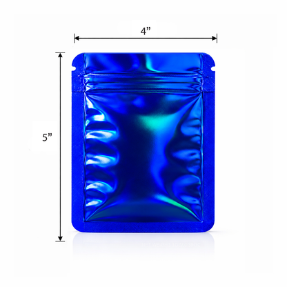 50 Pack - Small Solid Color Zip-Seal Foil Pouches (4" x 5")  12 Color Options