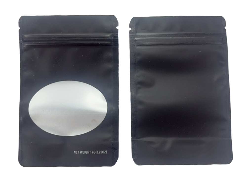 7g Solid Color Mylar Storage Bag - Grey (50 Count)