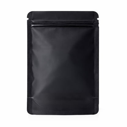 50 Pack – 7g Solid Color Mylar Bags with Oval Window - Black