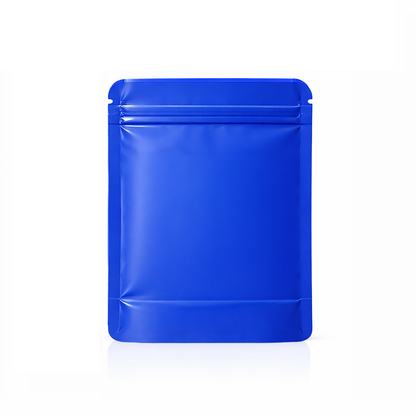 50 Pack – 7g Solid Color Mylar Bags with Oval Window - Royal Blue