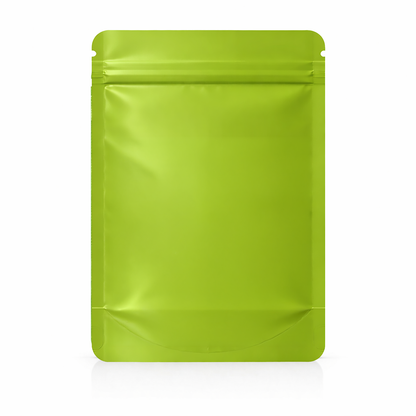 50 Pack – 7g Solid Color Mylar Bags with Oval Window - Green