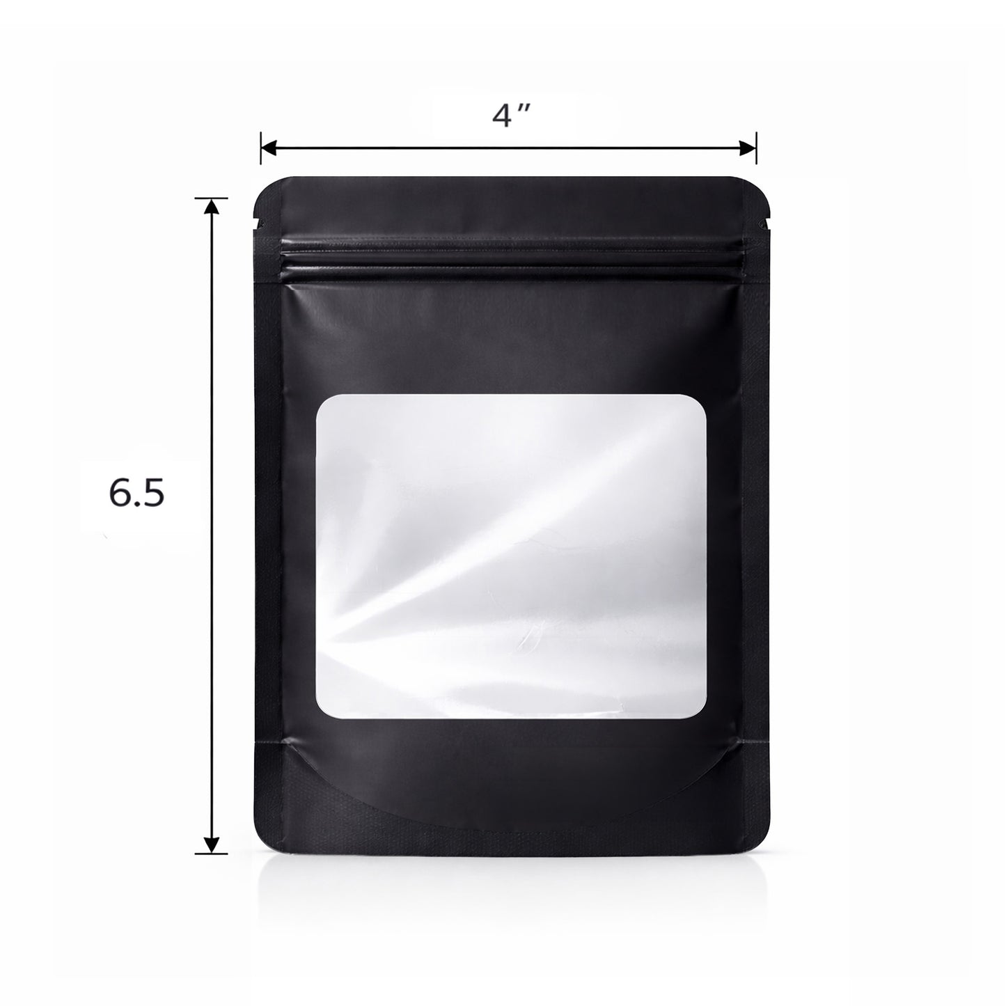 50 Pack - Medium Solid Color Zip-Seal Foil Pouches (4"x6.5") Square Style Selection