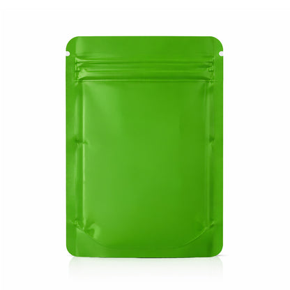 50 Pack – 7g Solid Color Mylar Bags with Square Window - Green