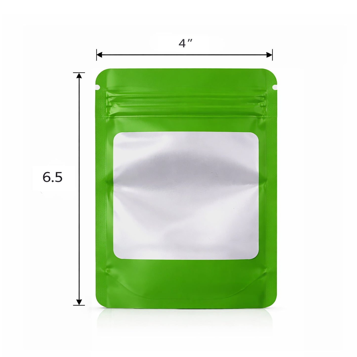 50 Pack - Medium Solid Color Zip-Seal Foil Pouches (4"x6.5") Square Style Selection