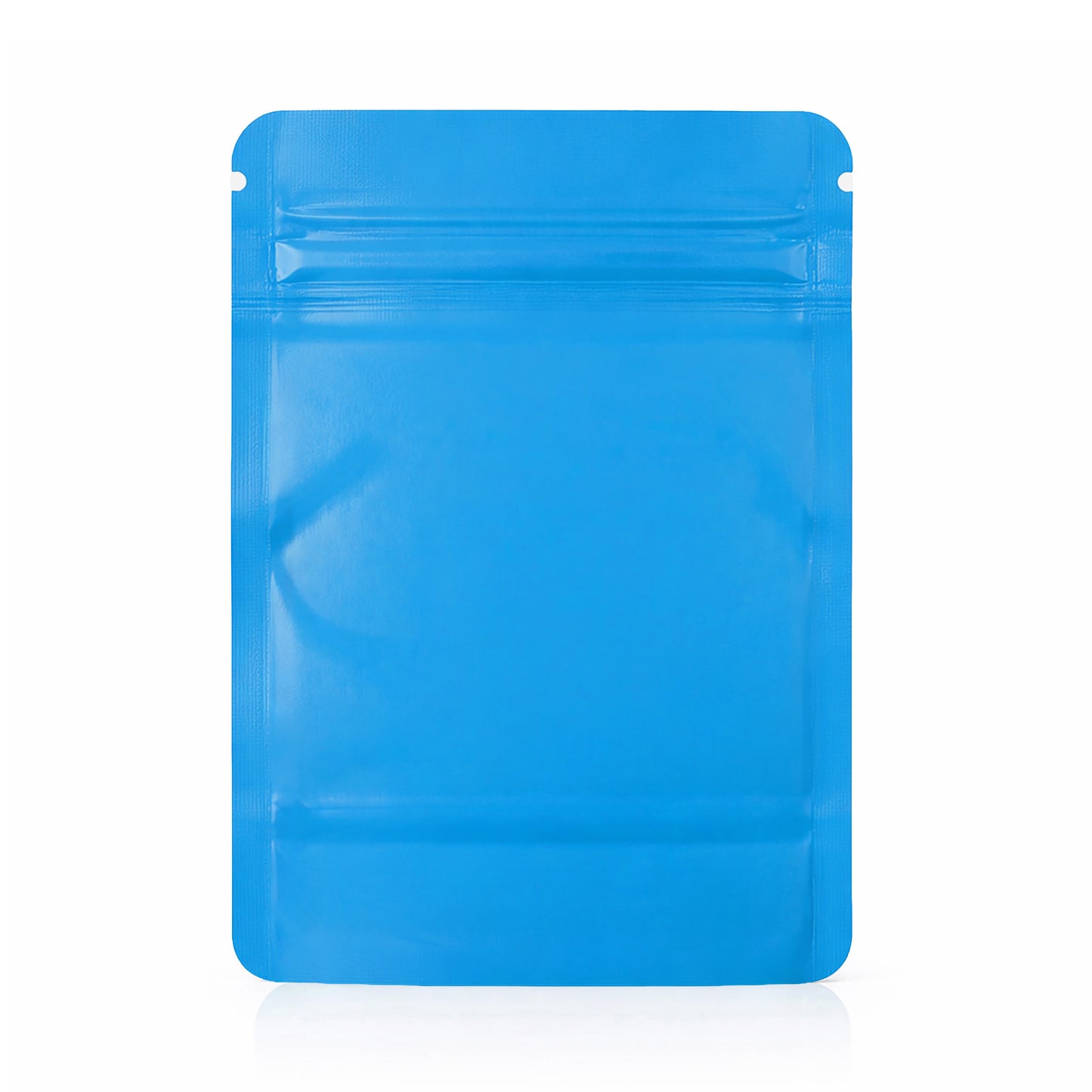 50 Pack – 7g Solid Color Mylar Bags with Square Window - Light Blue