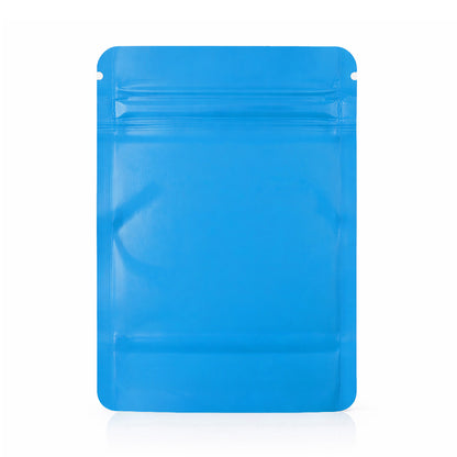 50 Pack – 7g Solid Color Mylar Bags with Square Window - Light Blue