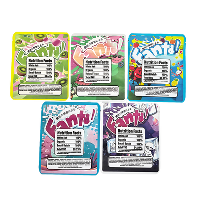 25 Pack - 3.5g Thick Sticker Mylar Bags Premium Smell Proof Packaging  | Fanta Candy Collection