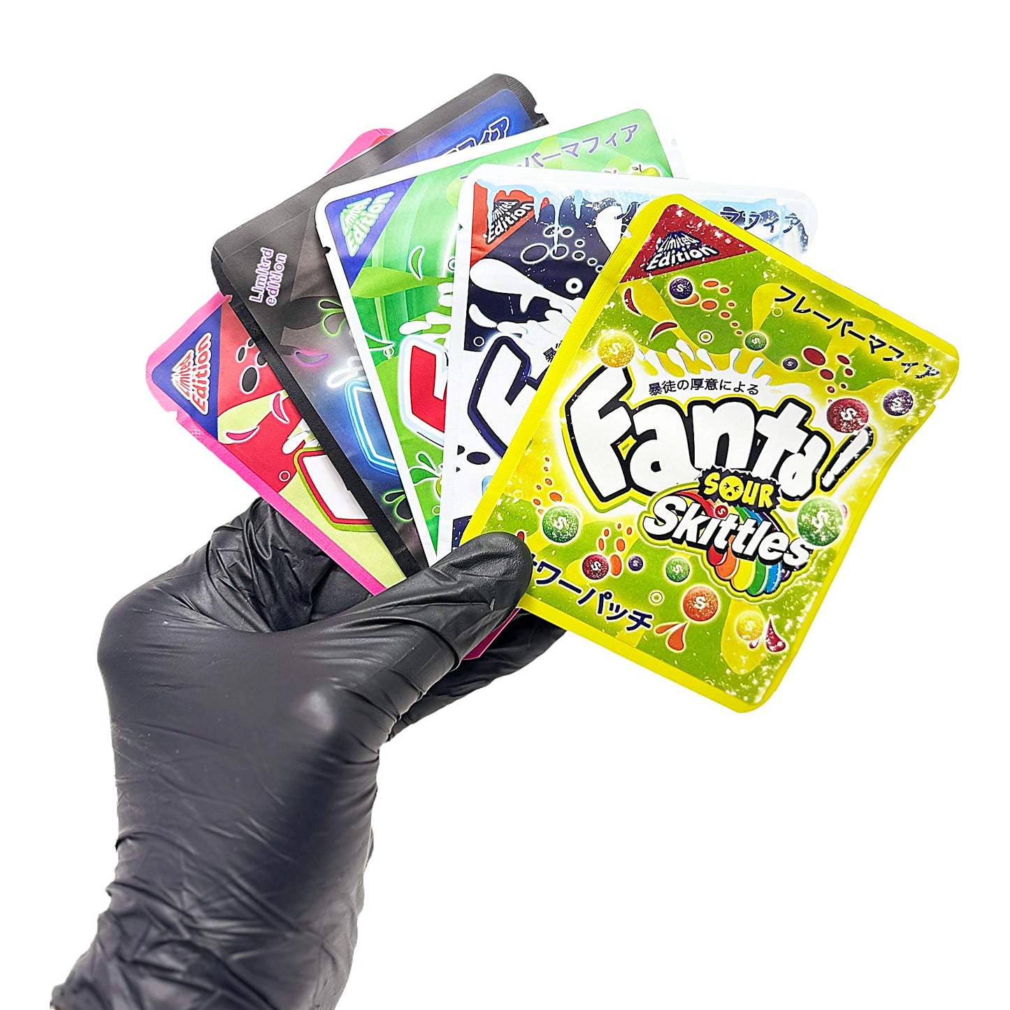 25 Pack 3.5g Thick Sticker Mylar Bags Premium Smell Proof Packaging Mix  | Fanta Candy Collection Vol. 2