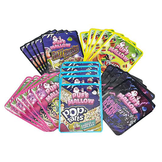 25 Pack 3.5g Thick Sticker Mylar Bags Premium Smell Proof Packaging Mix  | Airheads Candy Collection