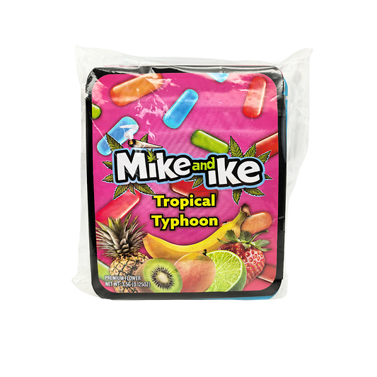 25 Pack - 3.5g Thick Sticker Mylar Bags Premium Smell Proof Packaging  | Mike & Ike Candy Collection