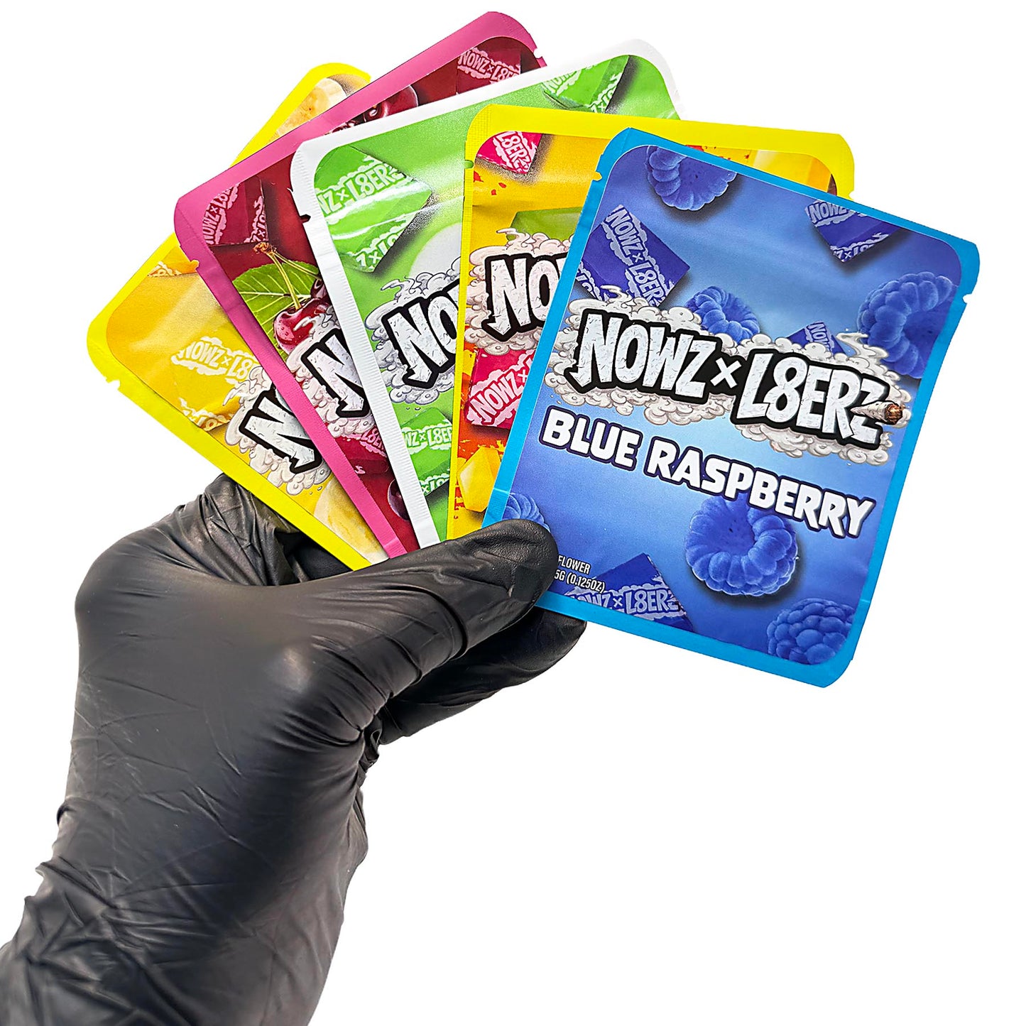 25 Pack 3.5g Thick Sticker Mylar Bags Premium Smell Proof Packaging Mix  | Now & Later Candy Collection