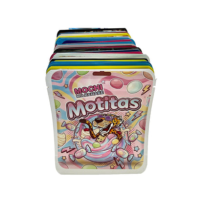 50 Pack 3.5g Thick Sticker Mylar Bags Premium Smell Proof Packaging Mix - Assorted Pack