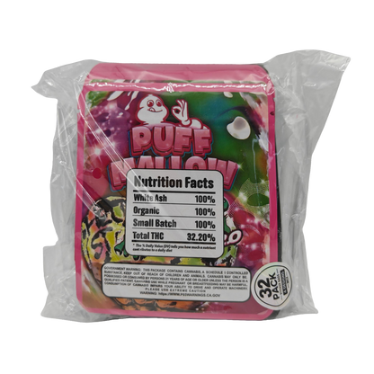 32 Pack - 3.5g Thick Sticker Mylar Bags - Premium Smell Proof Packaging Mix - Puff Mallow Asst