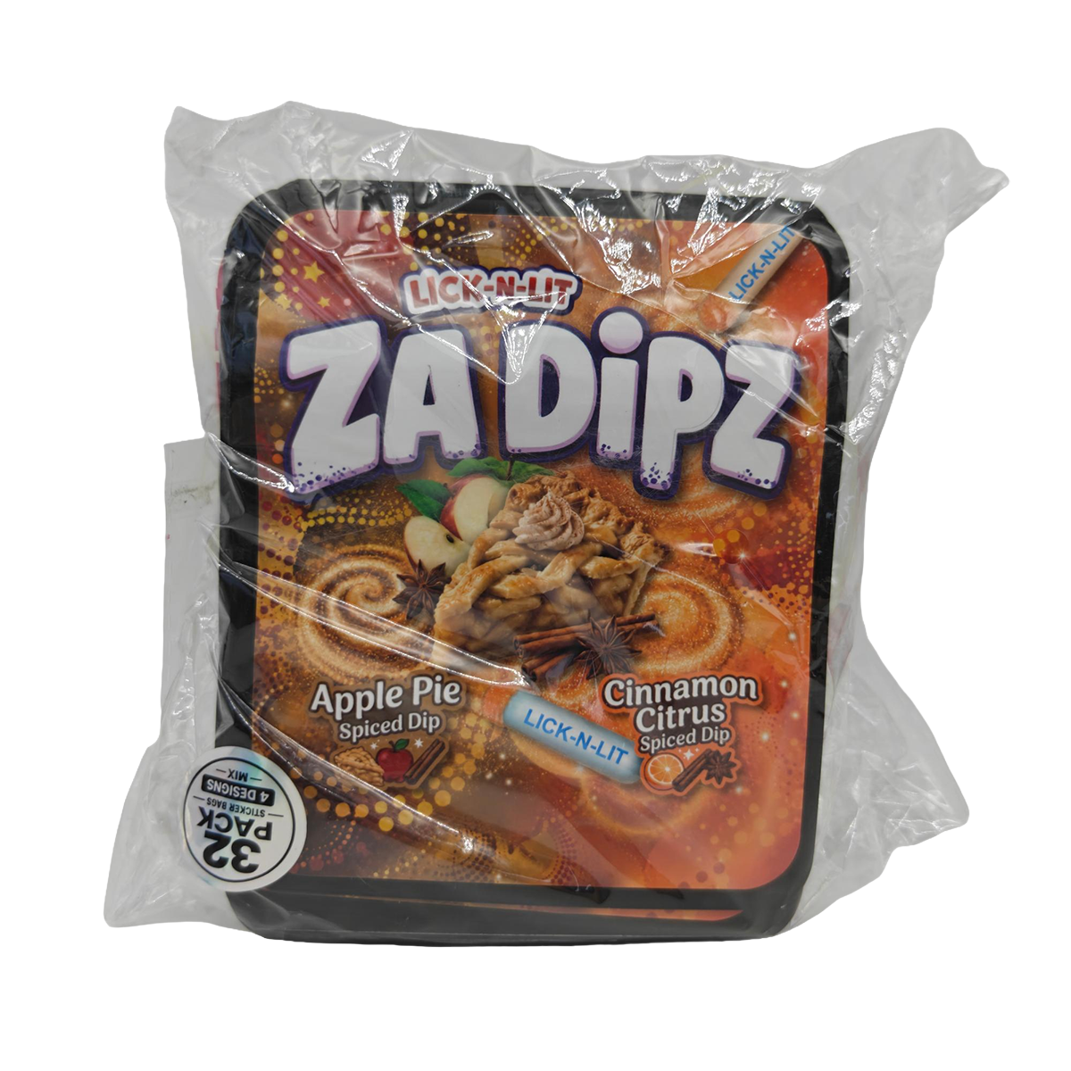 32 Pack - 3.5g Thick Sticker Mylar Bags - Premium Smell Proof Packaging Mix - Za Dips