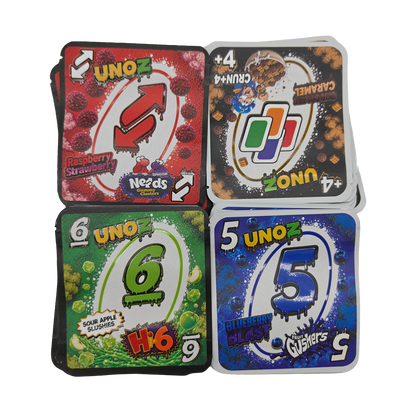 32 Pack - 3.5g Thick Sticker Mylar Bags - Premium Smell Proof Packaging Mix - Unoz Fun Set